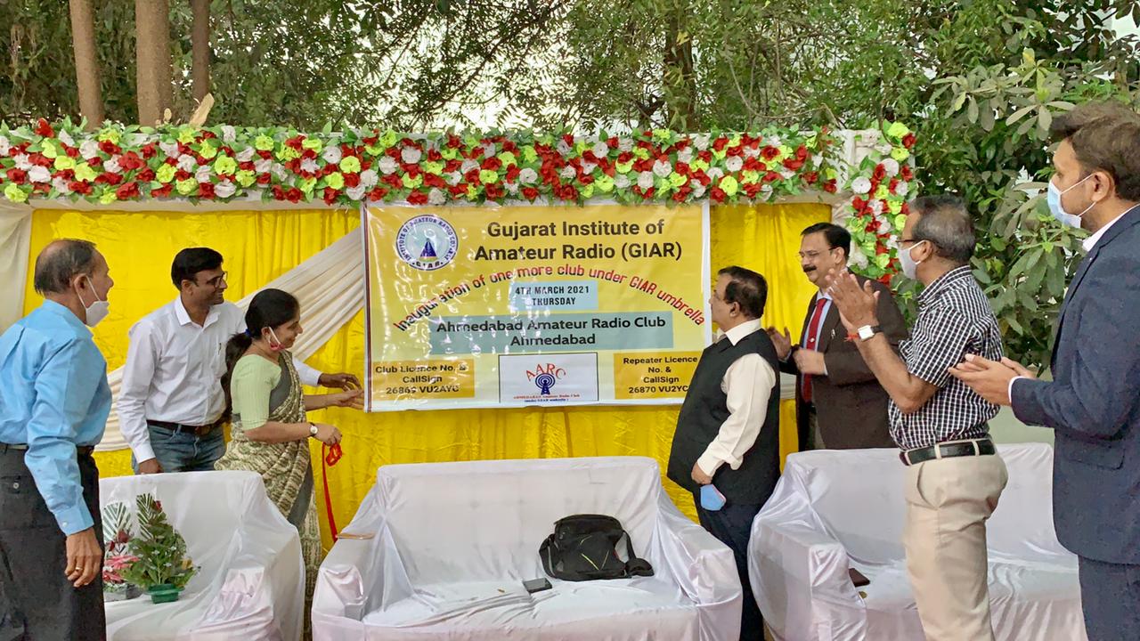 Inauguration of the Ahmedabad Amateur Radio Club under the Gujarat Institute of Amateur Radio, 4th March 2021